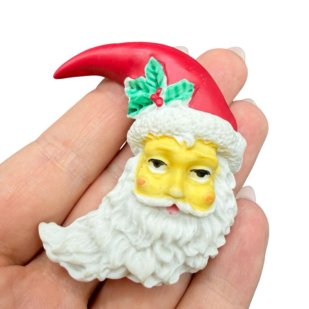 Vintage Nordic Moon Santa Christmas Woodland Jewelry